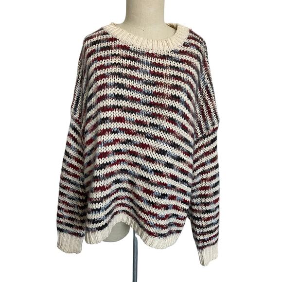 Lumiere Striped Pullover Knit Multi Colored Sweater - Picture 2 of 8
